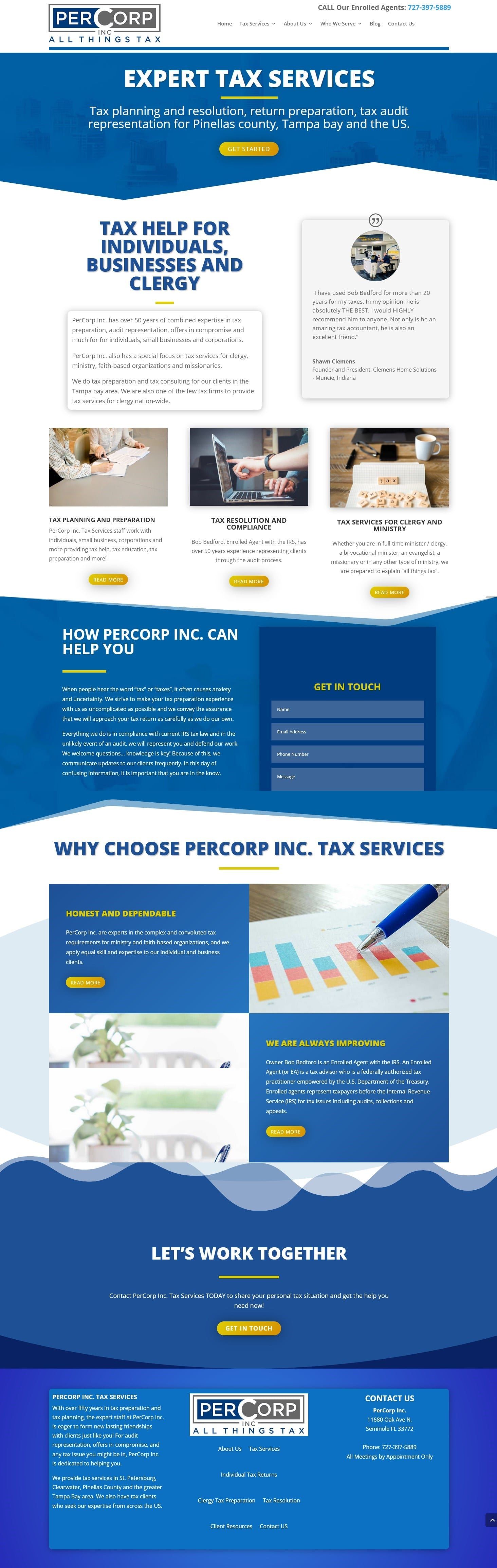 PerCorp Inc Tax Accounting